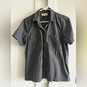 Madewell | denim short-sleeve button-up shirt in lunar wash